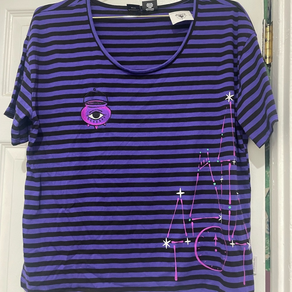 Purple striped Disney X Her Universe shirt